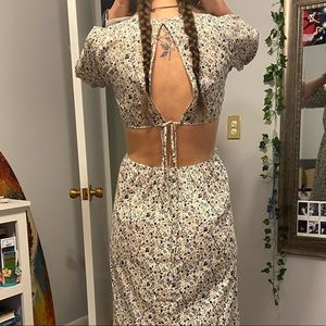 LUSH open-back summer midi dress NWT